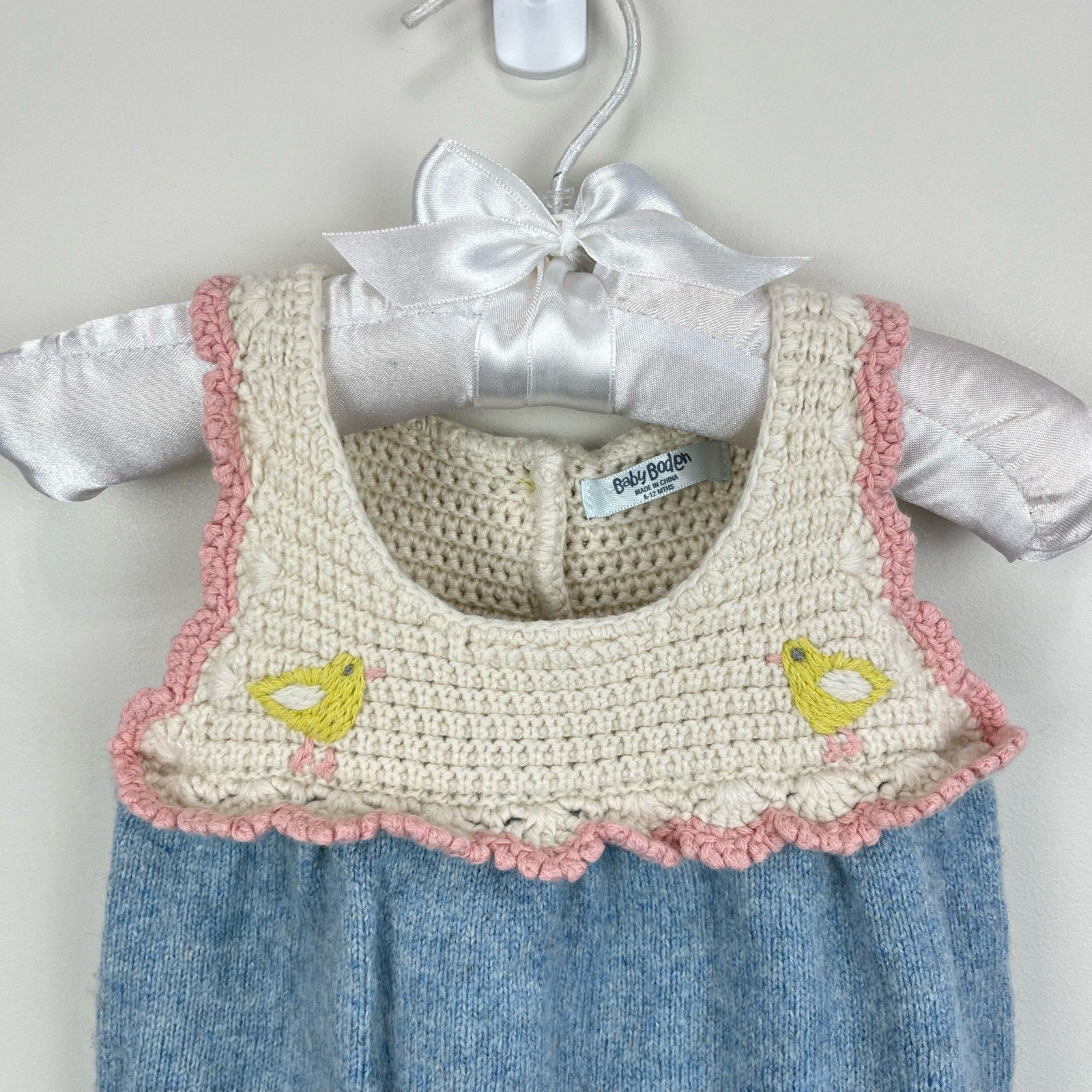 Mini Boden Crochet Cashmere Chick Dress 6-12 Months