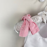 Load image into Gallery viewer, Vintage Healthtex White Seersucker Sailor Bow Dress 12 Months USA
