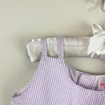 Load image into Gallery viewer, Vintage Y2K Carter's Purple Seersucker Stripe Flower Romper 18 Months
