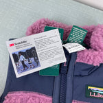 Load image into Gallery viewer, L.L. Bean Infants' Sherpa Fleece Vest Mauve Berry Carbon Navy 6-12 Months NWT 59.95
