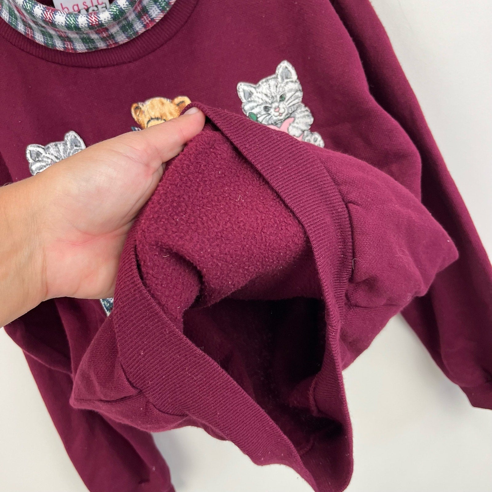 Vintage Basic Image Fall Cat & Teddy Bear Sweatshirt