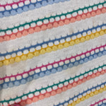 Load image into Gallery viewer, Vintage Healthtex Short Sleeve Pastel Stripe Pointelle T-Shirt 6 USA
