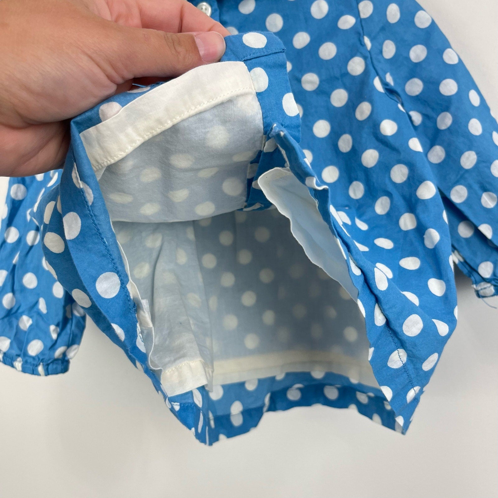 Mini Boden Blue Polka Dot Tunic 3-6 Months