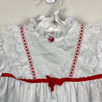 Load image into Gallery viewer, Vintage Winnie the Pooh White Lace Red Ribbon Bow Dress 3T USA
