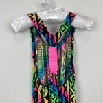 Load image into Gallery viewer, Vintage Neon Rainbow Printed Bathing Suit 8 USA
