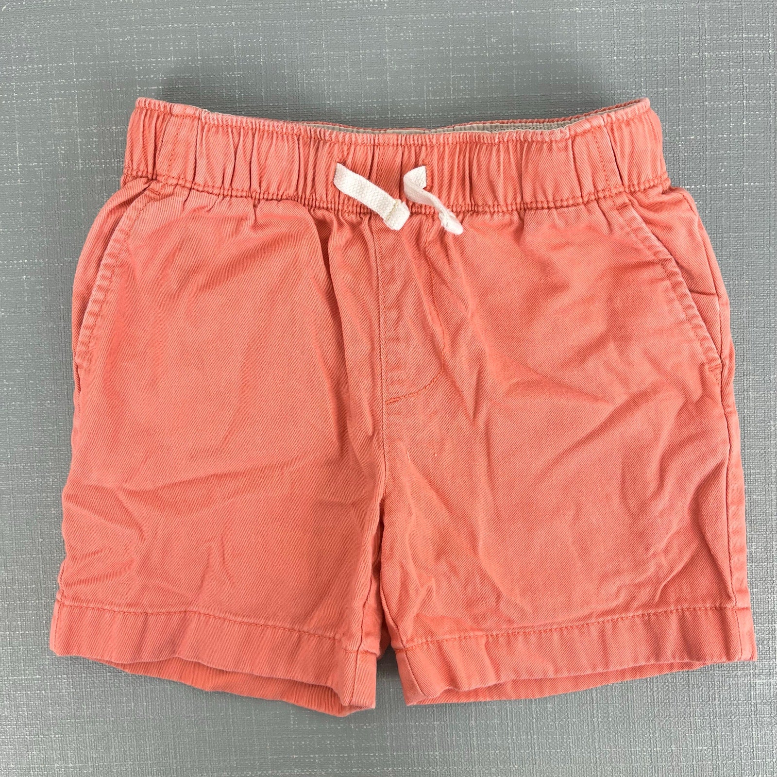 J. Crew Boys Drawstring Twill Dock Short Orange 5T