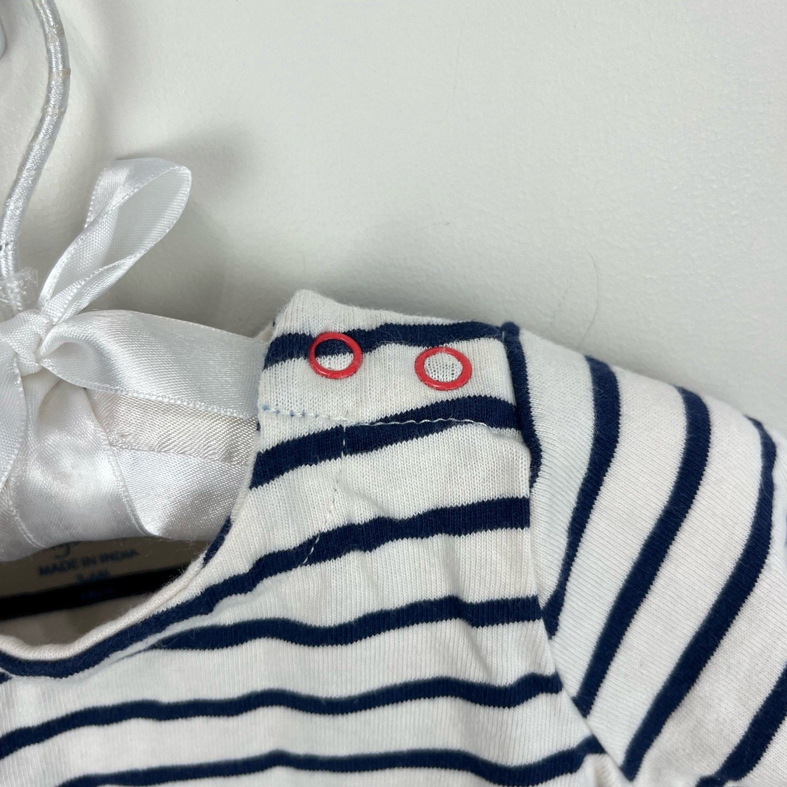 Mini Boden Breton Stripe Applique Car Tee Shirt 3-6 Months