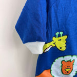 Load image into Gallery viewer, Vintage Lullaby Land Blue Circus Footie Coverall Medium 14.5-18 lbs USA
