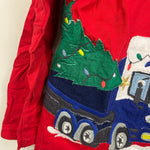 Load image into Gallery viewer, Mini Boden Truck Applique T-Shirt Rockabilly Red Tree 6-7
