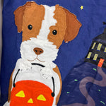 Load image into Gallery viewer, Mini Boden Halloween Applique T-Shirt College Navy Sprout 7-8
