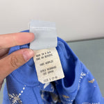 Load image into Gallery viewer, Vintage Hello Teddy by Spumoni Puff Paint Blue Ski Bear Sweatshirt 7/8 USA
