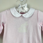 Load image into Gallery viewer, Jacadi Paris Baby Girl Pajamas Velvet Bouclette Pale Pink Bunny 6 Months
