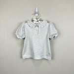 Load image into Gallery viewer, Vintage OshKosh B&#39;gosh Short Sleeve White Blouse 3T USA
