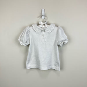 Vintage OshKosh B'gosh Short Sleeve White Blouse 3T USA