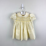 Load image into Gallery viewer, Vintage Polly Flinders Smocked Yellow Dress 12 Months
