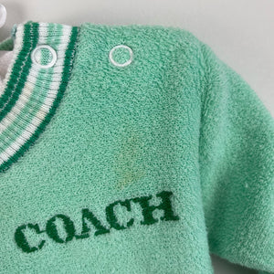 Vintage Healthtex Green COACH Pullover 6 Months USA