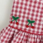 Load image into Gallery viewer, Florence Eiseman Sleeveless Red Plaid Cherry Dress 6
