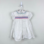 Load image into Gallery viewer, Mini Baby Boden Smocked White Eyelet Dress 6-12 Months
