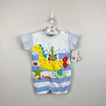 Load image into Gallery viewer, Vinatge Gear Kids by Schwab Scuabsaurus Shortall Romper 12 Months USA NWT
