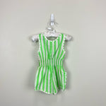 Load image into Gallery viewer, Vintage Carrots Green Polka Dot Stripe Romper 18 Months USA
