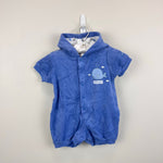 Load image into Gallery viewer, Vintage Y2K Carter's Blue Whale Terry Romper 3-6 Months

