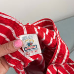 Load image into Gallery viewer, Vintage Happy Kids Red Striped Shortalls 2T
