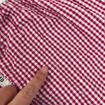 Load image into Gallery viewer, Vintage Samara Seersucker Red Gingham Flower Bow Dress Baby Girl
