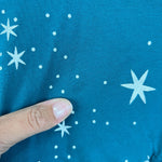 Load image into Gallery viewer, Hanna Andersson Long Sleeve Green Star Dress Silver Stardust on Everglade 120 cm 6-7
