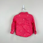 Load image into Gallery viewer, Janie and Jack Embroidered Flamingo Button Up Shirt 12-18 Months
