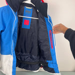Load image into Gallery viewer, Helly Hansen Girls Stellar Detachable Hood Ski Jacket Ultra Blue 10
