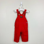 Load image into Gallery viewer, Vintage OshKosh B&#39;gosh Red Overalls 18 Months USA
