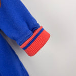 Load image into Gallery viewer, Vintage Tiny Toes Blue Sweatshirt Romper 12 Months
