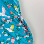Load image into Gallery viewer, Mini Boden Blue Tropical Bird Floral Romper Playsuit 6-7

