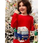 Load image into Gallery viewer, Mini Boden Truck Applique T-Shirt Rockabilly Red Tree 6-7

