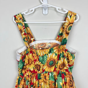 Vintage Nanook Sleeveless Sunflower Dress 6 USA