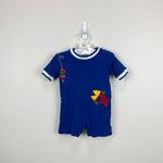 Load image into Gallery viewer, Florence Eiseman Applique Fishing Shortall Romper 12 Months
