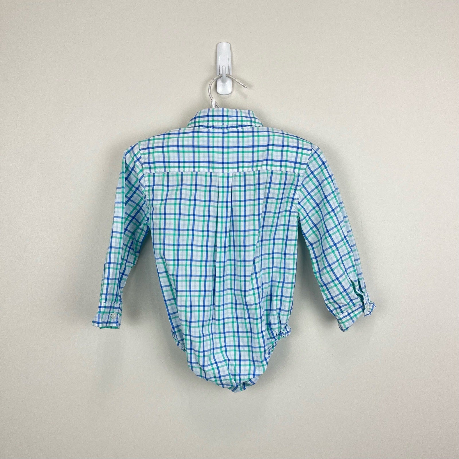 Janie and Jack Plaid Poplin Bodysuit 18-24 Months