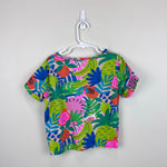 Load image into Gallery viewer, Mini Boden Tie Front T-Shirt Multi Tropical Fruit 8-9
