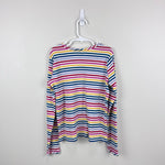 Load image into Gallery viewer, Hanna Andersson Long Sleeve Pima Cotton T-Shirt Rainbow Stripes 140 cm 10
