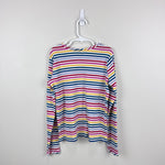 Load image into Gallery viewer, Hanna Andersson Long Sleeve Pima Cotton T-Shirt Rainbow Stripes 140 cm 10
