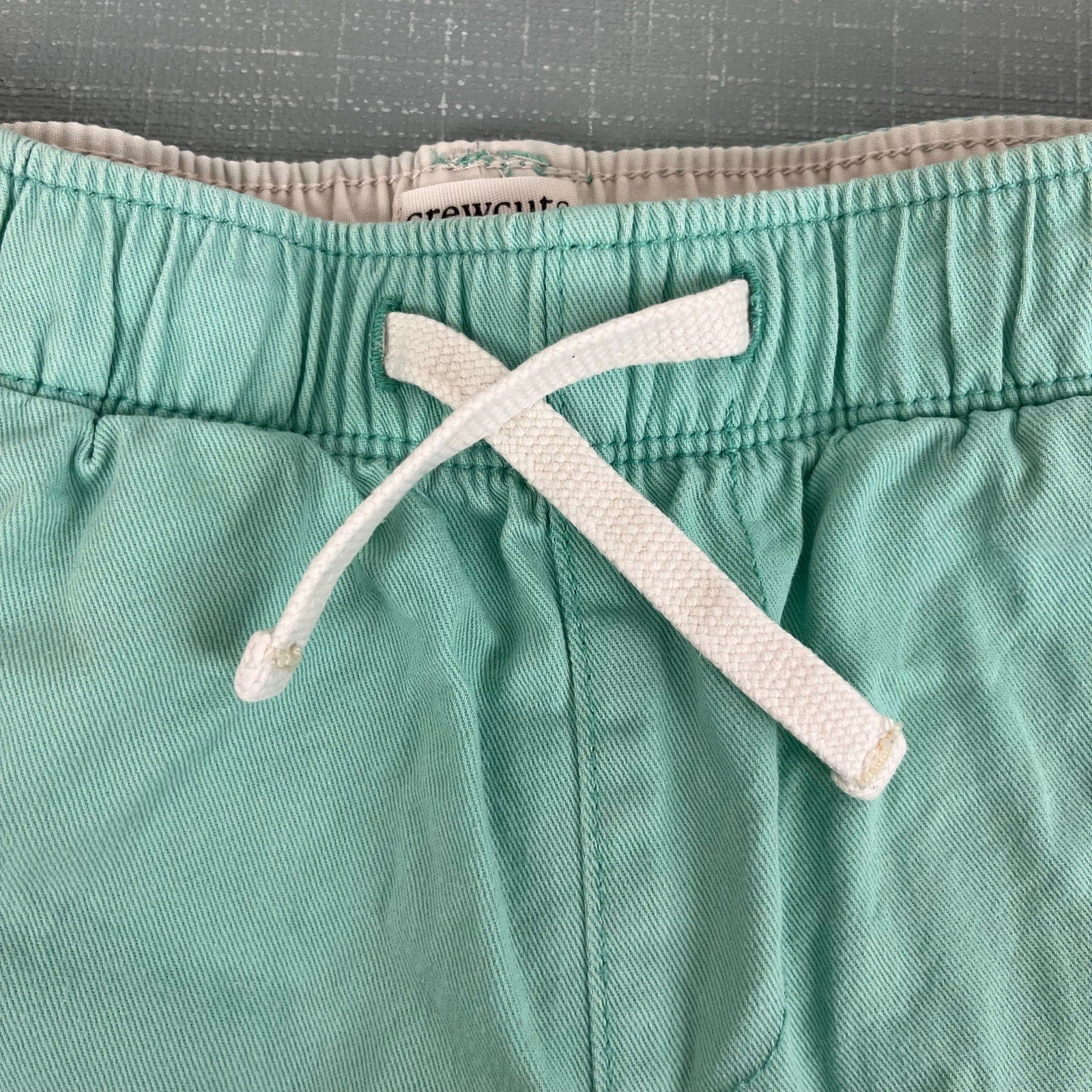 J. Crew Boys Drawstring Twill Dock Short Green 5T