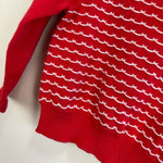 Load image into Gallery viewer, Janie and Jack Scallop Stripe Red Sweater 18-24 Months
