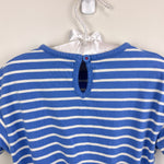 Load image into Gallery viewer, Mini Boden Tie Waist Applique Surf Blue Ivory Fruit  Dress 4-5
