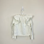 Load image into Gallery viewer, Crewcuts Long Sleeve Ivory Ruffle Top XS 4T/5T

