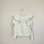 Load image into Gallery viewer, Crewcuts Long Sleeve Ivory Ruffle Top XS 4T/5T
