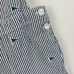 Load image into Gallery viewer, Ralph Lauren Seersucker Striped Flag Shortall Romper 6 Months
