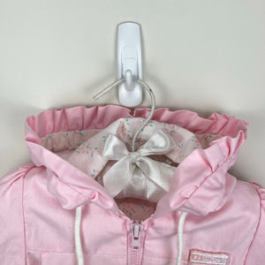 Vintage OshKosh B'gosh Pink Hooded Windbreaker 12 Months USA