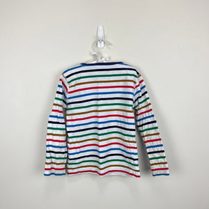 Mini Boden Colorful Striped Everyday Breton Tee Shirt 4-5