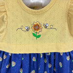 Load image into Gallery viewer, Vintage Healthtex Sunflower Romper Yellow Blue 3-6 Months

