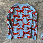 Load image into Gallery viewer, Hanna Andersson Blue Otis the Tiger Long John Pajamas 120 cm 6-7

